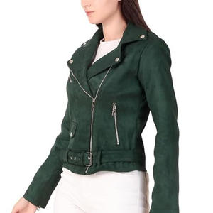 OEM Women <b>Suede</b> Leather <b>Jacket</b> Elegant Soft Finish Premium Winter Fashion Coat Custom - Product Image 4