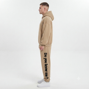 Conjunto Deportivo para Hombre con Capucha y Cordón Ajustable, Estampado y Bordado, Sudadera y Pantalones Deportivos, Corte Holgado Informal para Invierno - Product Image 3
