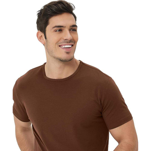 T-shirt de sport tricoté à manches classiques pour homme, haut d'entraînement bicolore, coupe ajustée, séchage rapide, respirant, vêtement athlétique - Product Image 4
