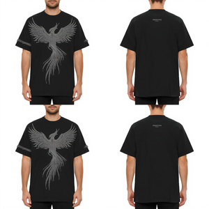 Camiseta Extra Grande con Diseño Personalizado de Cristal y Pedrería de Fénix, Precio de Mayoreo en Oferta, Ropa Casual de Moda Urbana para Hombre - Product Image 2
