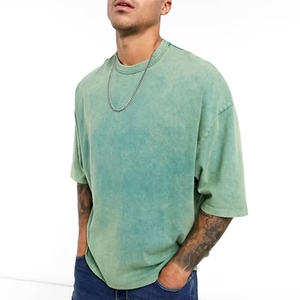 Camiseta de Moda Urbana con Lavado Ácido y Efecto Desgastado, Corte Holgado y Oversize, Camisetas TOEM Personalizadas con Lavado Ácido para Hombre, Ligeras, 100% Algodón, Talla L - Product Image 6