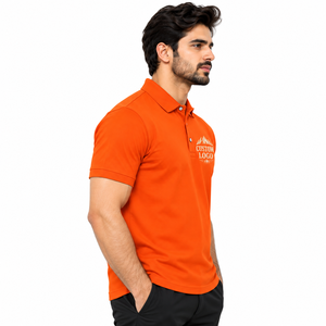Polo de Manga Corta para Hombre, Color Sólido, Cuello con Botones, Informal, para Primavera/Verano, Venta al Por Mayor, 100% Algodón - Product Image 2