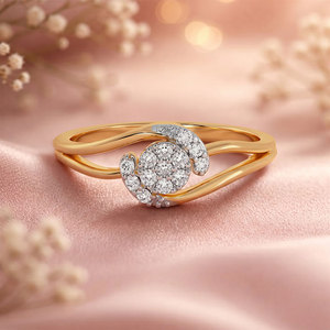 Anillo de Diamante Amarillo Cultivado en Laboratorio, Estilo Romántico Brillante, Joyería de Compromiso, Chapado en Rodio, Oro de 10K, 14K, 18K, Plata 925, 935 - Product Image 1