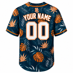 Camiseta de Béisbol Sublimada Personalizada con Estampado Tropical, Uniforme Deportivo Transpirable con Botones, Camiseta de Béisbol Personalizada al por Mayor - Product Image 2
