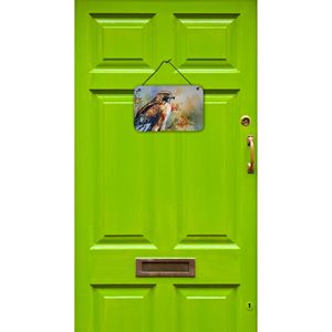 Multicolor NUEVO 8HX12W Letrero de metal de aluminio Hawk Puerta de pared Impresiones colgantes para cocina Bar Baño-Placa de decoración del hogar - Product Image 2