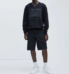 Ensemble sweat à capuche zippé et short pour homme, le plus vendu, délavé à l'acide, effet soleil, léger, respirant, style streetwear et loungewear - Product Image 1