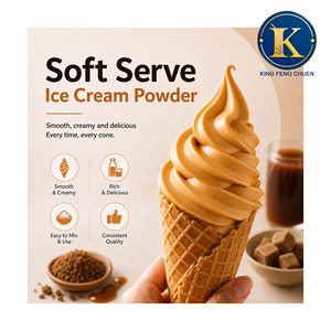 Mélange en poudre pour crème glacée molle au sucre roux, sac de 1,3 kg, par King Feng Chuen, certifié HACCP ISO22000, durée de conservation de 16 mois, TW - Product Image 1
