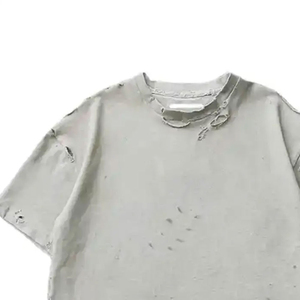 Camiseta para mujer de manga corta, de alta calidad, estilo urbano, con estampado, rotos, estilo oversized, vintage, con gráficos. - Product Image 4