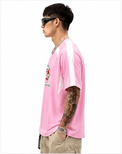 เสื้อยืดเจอร์ซีย์ผู้ชายไซส์ใหญ่ ทันสมัย ผ้าฝ้าย 100% ระบายอากาศ แห้งเร็ว ทรงหลวม สไตล์แบ็กกี้ ไหล่ตก ป้องกันขนร่วง - Product Image 4