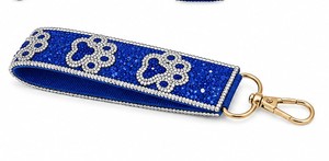 Porte-clés à bracelet bleu perlé avec motif de patte, unisexe, fermeture à crochet portable, style simple, taille mini - Product Image 3