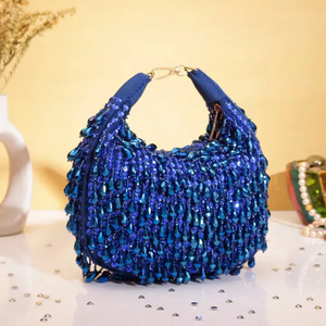 Bolso de Mano Étnico Indio con Mosaico Floral Kundan, Bolso de Fiesta para Novia, Bolso de Hombro de Diseño Hecho a Mano - Product Image 3