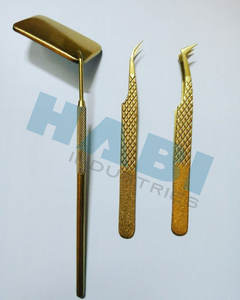 Pinzas para Pestañas Chrome HABI, Mayorista, Logotipo Personalizado, Punta Curva, Proveedores de Pinzas para Pestañas, Herramientas para Salones de Belleza, Exportadores de Pestañas - Product Image 6