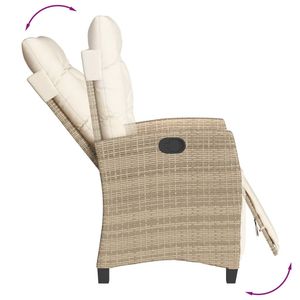 Set da Pranzo da Giardino Beige e Bianco Crema, Elegante Arredamento da Patio per Intrattenimento all'Aperto - Product Image 4