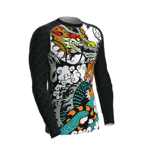 Custom Fully Sublimation Rash Guards <b>Men</b> Quick Dry Boxing Martial Arts Rash Guard MMA BJJ <b>Compression</b> Training <b>Shirt</b> - Product Image 2