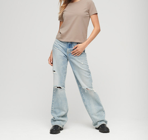 Camiseta de cuello redondo para mujer 100% algodón jersey, con logotipo bordado personalizado, de secado rápido. - Product Image 1