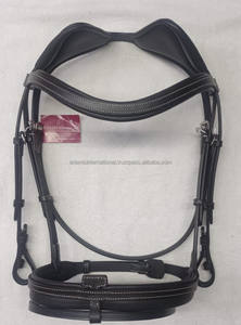 Bridon de cheval en cuir personnalisé avec design anatomique, tête et bride rembourrées douces, fabricant grossiste - Product Image 2