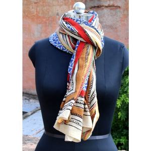 Bufanda de verano con estampado de bloque de mano de algodón para mujer india, cubierta de pecho de Bikini, Sarong, cuello, envoltura para la cabeza, Pareo, suave, transpirable para adultos - Product Image 3