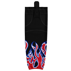Custom Made High Quality Polyester Ice Hockey <b>Socks</b> Sets Men Women Black/Red Colors Printed Solid Color Quick Dry <b>Breathable</b> - Product Image 5