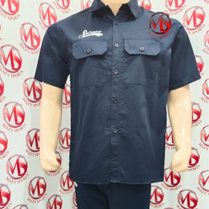 Top Selling Men's Custom Cotton Twill Security Uniform Man Workwear Button <b>Down</b> Half Sleeve Regular <b>Pant</b> & Shirt Macinic Uniform - Product Image 5
