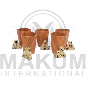 Classic Luxury Handmade High Quality Square Leather & PU <b>Dice</b> Cup Brown for Family Game and Casino Use - Product Image 5