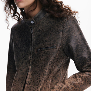 Professional New Stylish Casual Wear Solid Color <b>Women</b> Sheep Skin <b>Leather</b> Jacket Waterproof Breathable Cotton Best Quality - Product Image 6