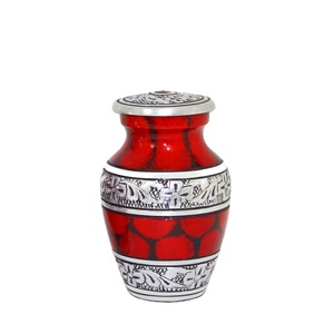 <b>Small</b> Red Urns for Human Ashes - Keepsake Urns Set of 4 with Premium <b>Box</b> & Bags - Mini Cremations Urns for Ashes - Honor Your - Product Image 1