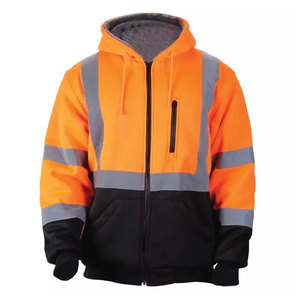 Venta de Fábrica, Sudaderas Reflectantes Impermeables de Alta Visibilidad, Ropa de Seguridad, Sudadera con Capucha de Manga Larga, Ropa Deportiva ANSI - Product Image 1