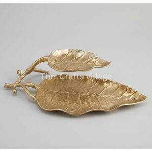 Bandeja de Metal con Acabado en Cobre Moderno, Plato Decorativo para Servir, Centro de Mesa Elegante, Plato para Aperitivos, Artículo de Regalo para el Hogar - Product Image 5
