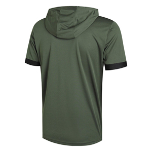 Sudadera con capucha de manga corta para hombre, personalizada para verano, de color sólido, transpirable, para salir, de algodón mezclado, básica. - Product Image 2