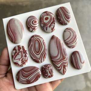 MAHNAJ GEMS Natural Banaded Agate Cabochon gemstone for jewelery making pendant earrings for all jewelery stone - Product Image 2