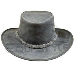 Crazy Suede Leather <b>Hat</b> Olive Green Western <b>Hat</b> Braided <b>Band</b> Vintage Outdoor Fashion Custom Cowboy <b>Hats</b> for Men and Women - Product Image 4