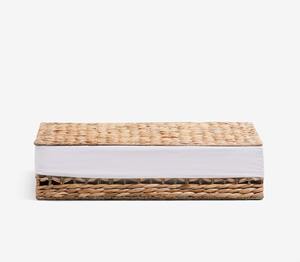 ตะกร้าผักตบชวาสีขาวครึ่งหนึ่ง ตะกร้าเก็บของทำมือ ขายส่ง เป็นมิตรกับสิ่งแวดล้อม ผลิตในเวียดนาม - Product Image 3