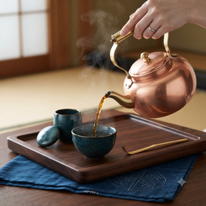 Bouilloire à thé en cuivre pur poli miroir de qualité supérieure avec poignée en laiton massif, vente en gros, chauffe-eau pour cuisinière pour restaurant - Product Image 4