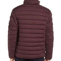Nouvelle arrivée, veste d'hiver matelassée pour homme en peau de mouton noire, toile enduite North-Face, col montant, logo sur le devant, écologique, coupe-vent