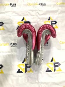 Gants de boxe professionnels rose et argentés, tendance, neufs, de haute qualité, en cuir véritable métallisé, sans couture, marque No Boxing No Life. - Product Image 5
