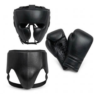 Guantes de boxeo personalizados de cuero de calidad superior Cierre de gancho para entrenamiento Sparring Fighting Fitness Comfort Durabilidad Mano - Product Image 1