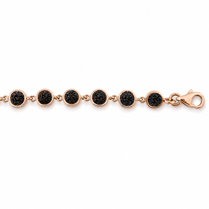Pulsera de tenis de oro de 18 quilates con ónix negro, joyería de moda clásica de eslabones pulidos para mujer, uso diario, regalo elegante para fiestas - Product Image 4