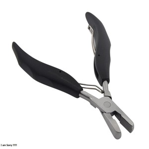 Pince à cheveux en acier inoxydable pour extensions de cheveux à la kératine, outil de retrait de la colle, pointe plate - Product Image 5