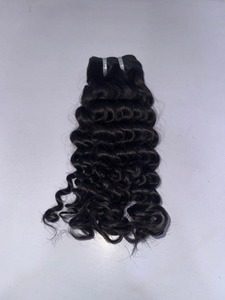 Extensiones de Cabello Liso Indio Virgen de la Mejor Calidad, 100% Cabello Humano, Suave, Grueso, Negro Natural, para la Fabricación de Pelucas, Disponible para la Venta - Product Image 3