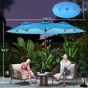 Sombrilla Solar Azul Claro para Terraza y Patio, Protección Solar Perfecta - Product Image 6