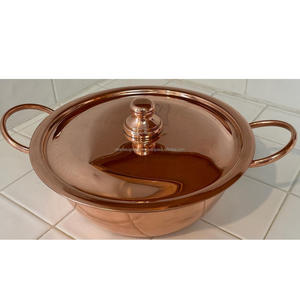 Casserole en métal faite à la main avec couvercle Ustensiles de cuisine en métal de qualité supérieure - Product Image 1