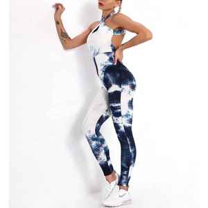 Ensemble de yoga 2 pièces pour femme, taille mi-haute, en tissu résistant à l'eau et recyclable, imprimé par sublimation, vêtements de sport - Product Image 6