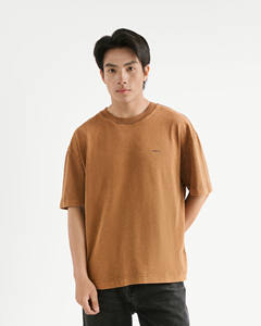 T-shirt Homme 100% Coton Peigné Épais Col Rond Épaules Tombantes Coupe Oversize Courte et Carrée Streetwear Vierge Personnalisable avec Logo Imprimé - Product Image 5