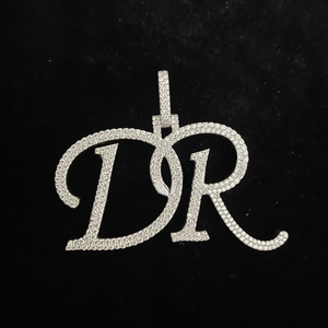 Luxury Moissanite <b>Initial</b> Letter Pendant <b>Necklace</b> Sparkling Iced Out Alphabet Charm <b>Silver</b> Hip Hop Jewelry Gift Unisex Style - Product Image 2