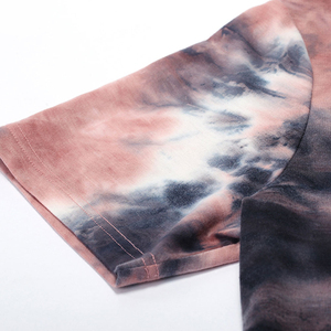 Camiseta de Manga Corta con Estampado Tie-Dye para Hombre, Cuello Redondo, Corte Regular, Tejido de Punto, Estilo Casual - Product Image 4