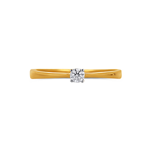 Minimalist 14K Gold Diamond <b>Ring</b> for Women Simple Solitaire Engagement Promise <b>Ring</b> - Product Image 3