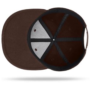 Gorra de Béisbol Unisex de Algodón Sólido Ajustable de 6 Paneles con Cierre a Presión, Estilo Casual, Color Marrón - Product Image 5