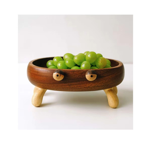 Élégante corbeille à fruits en bois pour la décoration moderne de la cuisine et la présentation de fruits frais sur les comptoirs de salle à manger - Product Image 1