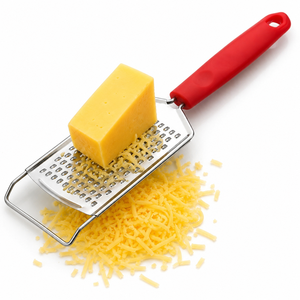 SKUAS Stainless Steel <b>Cheese</b> <b>Grater</b> with Red Plastic Handle 26.5 Cm Length Durable Ergonomic Hand Wash Only Kitchen Tool - Product Image 3