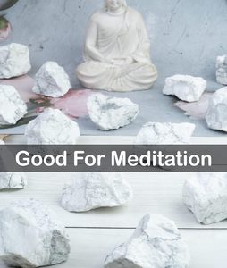 หินฮาวไลท์สีขาวธรรมชาติแบบดิบ คริสตัลหยาบสำหรับการบำบัด ทำเครื่องประดับ และการทำสมาธิ - Product Image 2